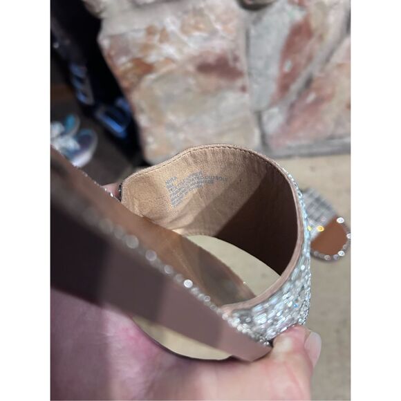 Steve Madden Mira Rhinestone Crystal Slide Slip On Dressy Sandals Size 9M - Picture 2 of 10